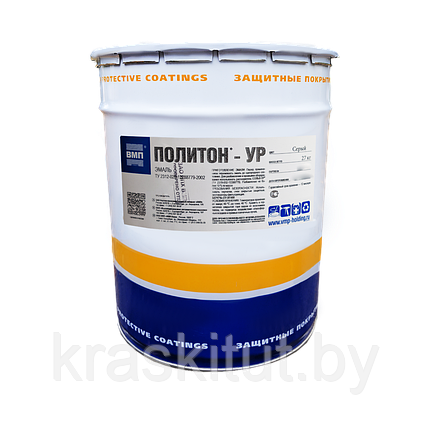 ПОЛИТОН-УР, эмаль серый, 27кг, фото 2