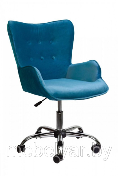 Кресло поворотное BELLA, велюр/бирюзовый AksHome - фото 1 - id-p173226827