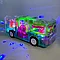 Машинка детская автобус с движущимися шестеренками,прозрачный со звуком и светом, фото 2