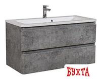 Мебель для ванных комнат Аква Родос Тумба с умывальником Акцент 100 АР0002720 (серый мрамор)