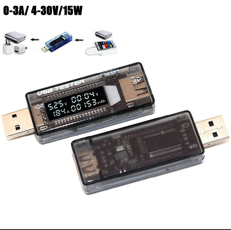 USB тестер KEWEISI KWS-V20, 3-9V, 3A, измеритель ёмкости - фото 4 - id-p173242848