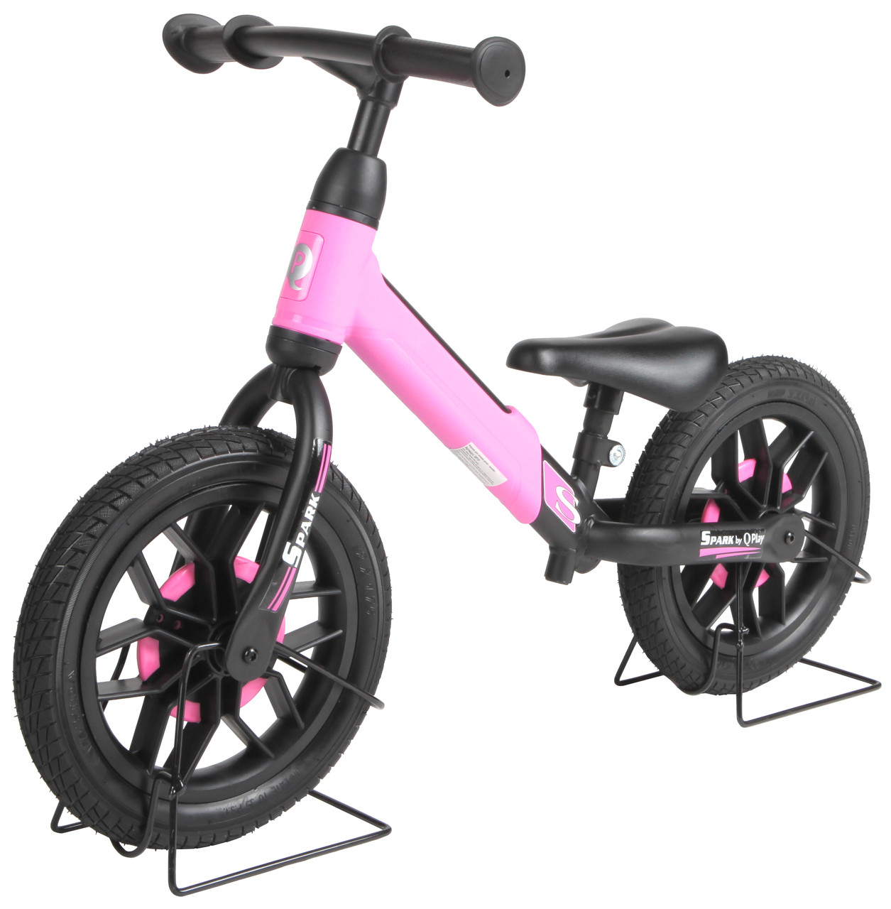 Детский беговел Qplay Spark Balance Bike SP1 (светящиеся колеса) розовый - фото 1 - id-p173247360