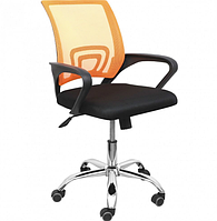 Кресло поворотное RICCI, NEW (оранжевый+черный) AksHome