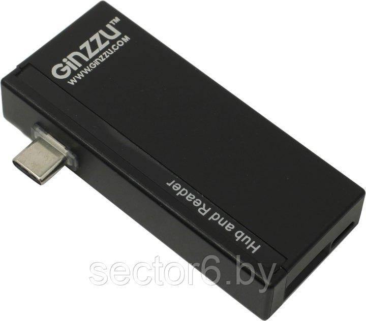 Картридер Ginzzu GR-562UB USB3.0-C SDXC/microSDXC Card Reader/Writer+2portUSB GINZZU Картридер Ginzzu GR-562UB