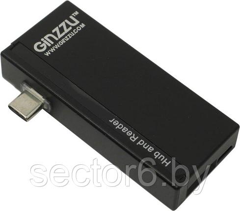 Картридер Ginzzu GR-562UB USB3.0-C SDXC/microSDXC Card Reader/Writer+2portUSB GINZZU Картридер Ginzzu GR-562UB, фото 2