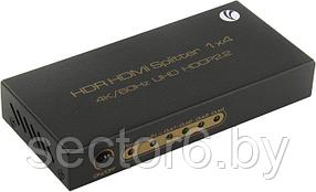 Разветвитель VCOM DD424 HDMI Splitter (1in -&gt; 4ou ver2.0t) + б.п. VCOM DD424