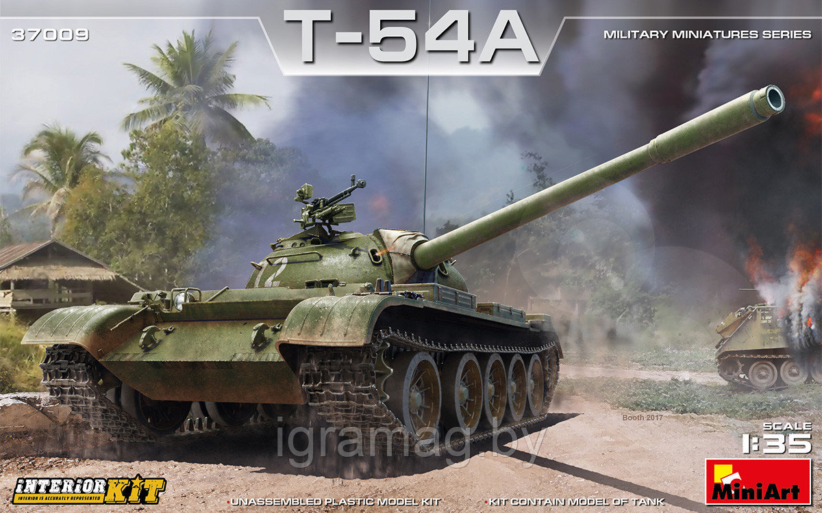 Сборная модель  T-54А Советский средний танк. с Интерьером 1:35