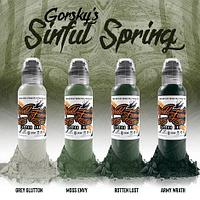 Краска World Famous Tattoo Ink Damian Gorski Sinful Spring Set 4шт 30мл