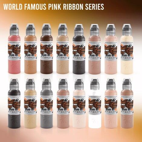 Краска World Famous Tattoo Ink PINK RIBBON SERIES 16 шт