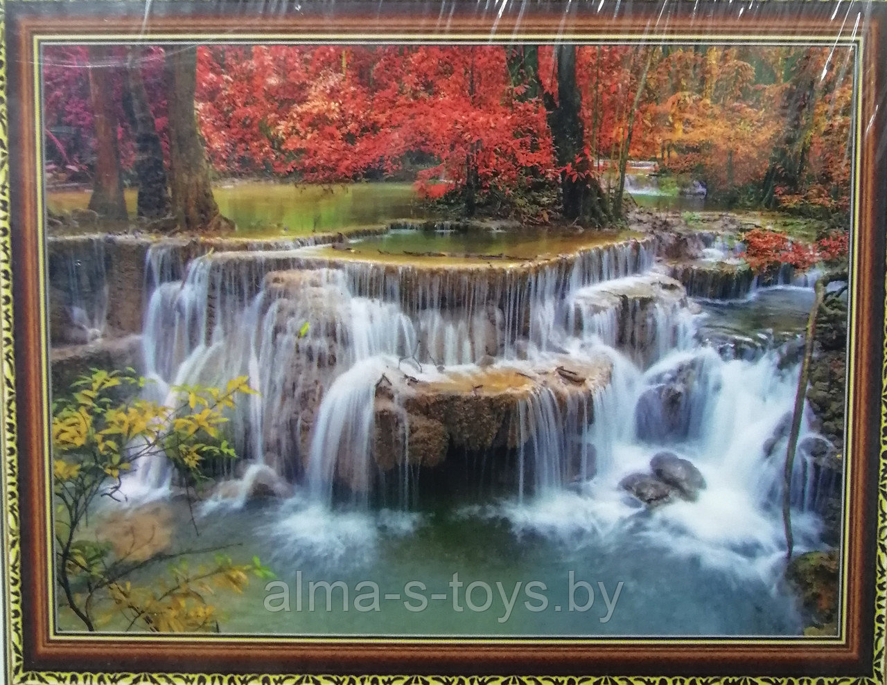 Алмазная картина "Волшебный водопад" 40* 50, подрамник - фото 1 - id-p173280418