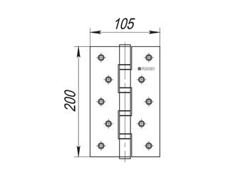 Петля универсальная Fuaro 4BB 200x105x3 Перламутровый никель - фото 3 - id-p173280983