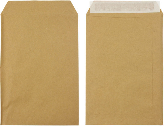 Конверт почтовый 162*229 мм (С5) силикон, чистый, крафт-бумага, 90 г/м2