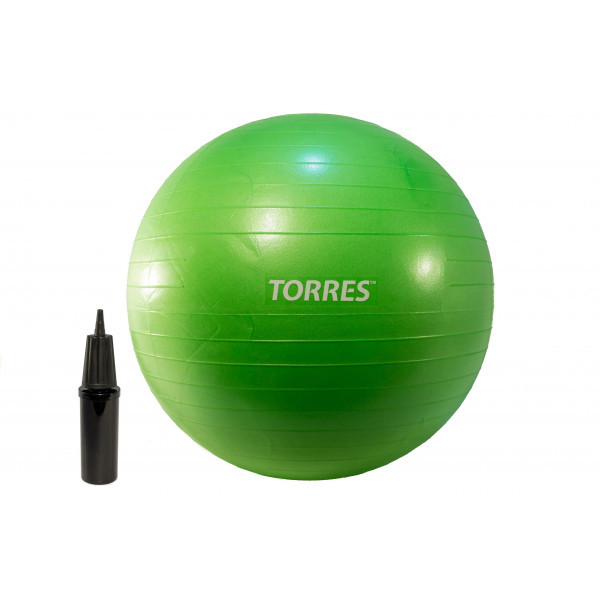 Мяч гимнастический Torres 65см с насосом - фото 1 - id-p173286316