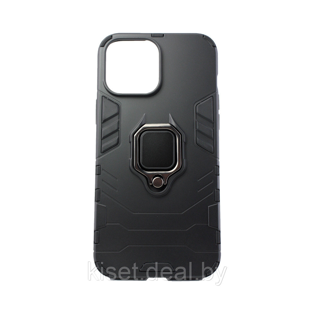 Гибридный противоударный чехол Armor Cover для Apple iPhone 13 Pro Max черный - фото 1 - id-p173271356