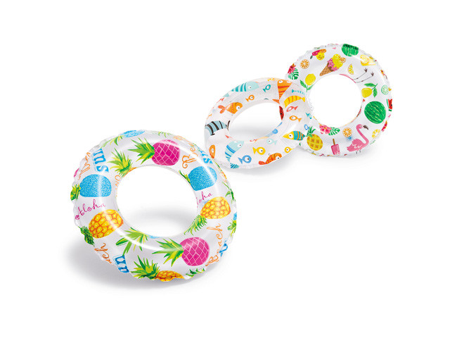 Надувной круг для плавания Lively Print, 51 см, INTEX (от 3 до 6 лет, цвета в ассортименте)
