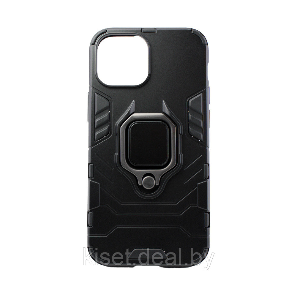 Гибридный противоударный чехол Armor Cover для Apple iPhone 13 mini черный - фото 1 - id-p173282649