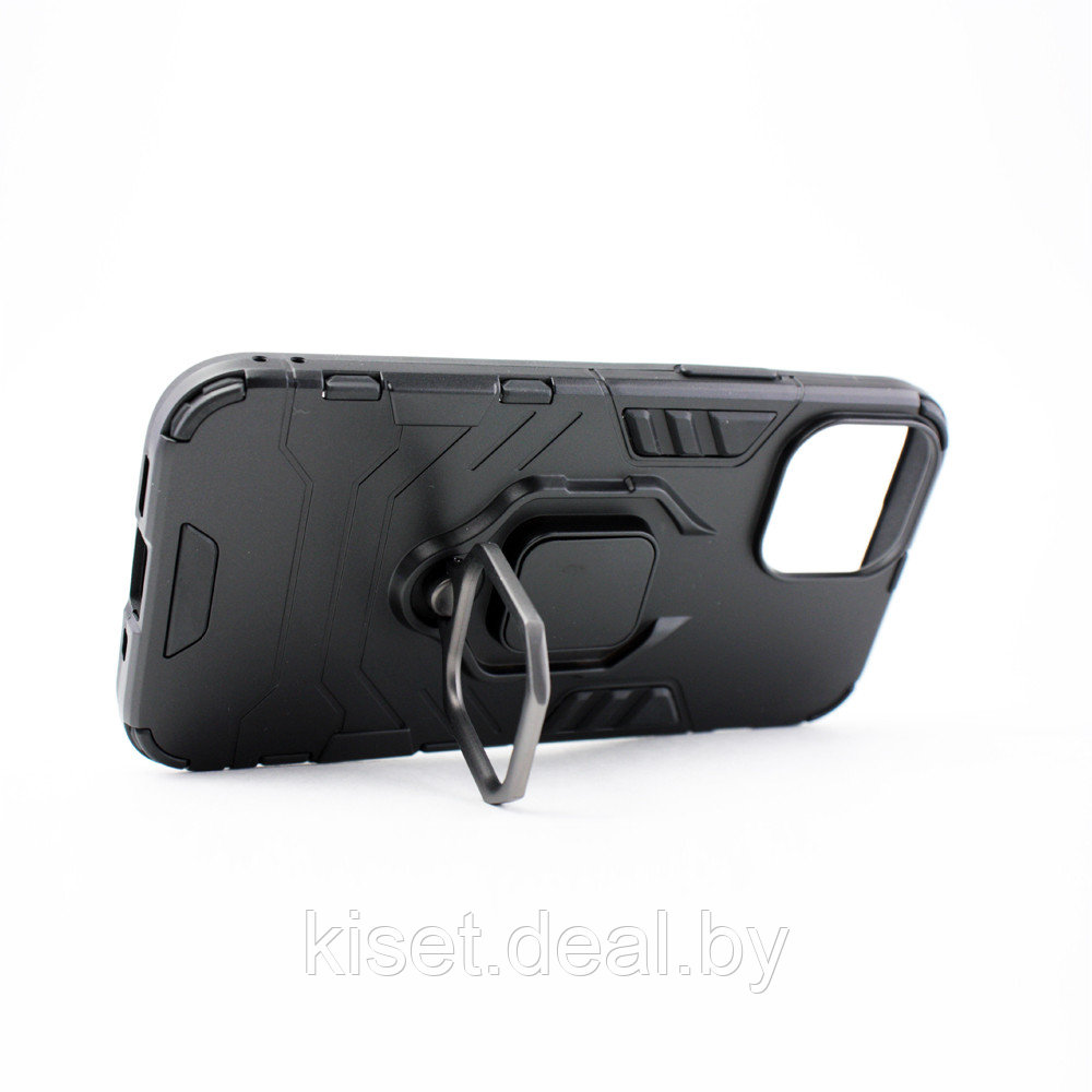 Гибридный противоударный чехол Armor Cover для Apple iPhone 13 mini черный - фото 2 - id-p173282649