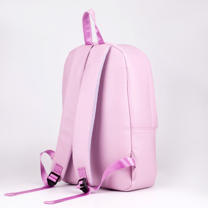 Рюкзак из искусственной кожи TEXTURA, 41 х 28 х 10 см, цвет розовый - фото 2 - id-p173293259