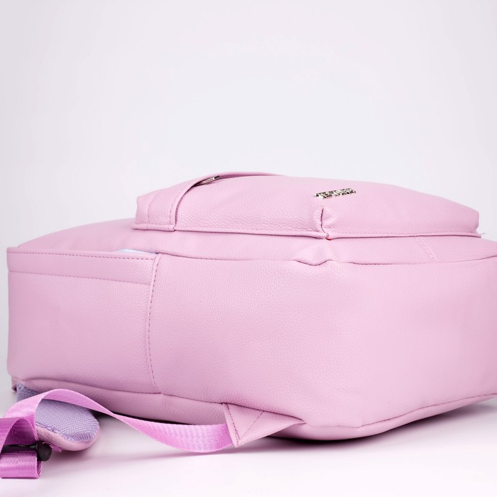 Рюкзак из искусственной кожи TEXTURA, 41 х 28 х 10 см, цвет розовый - фото 3 - id-p173293259