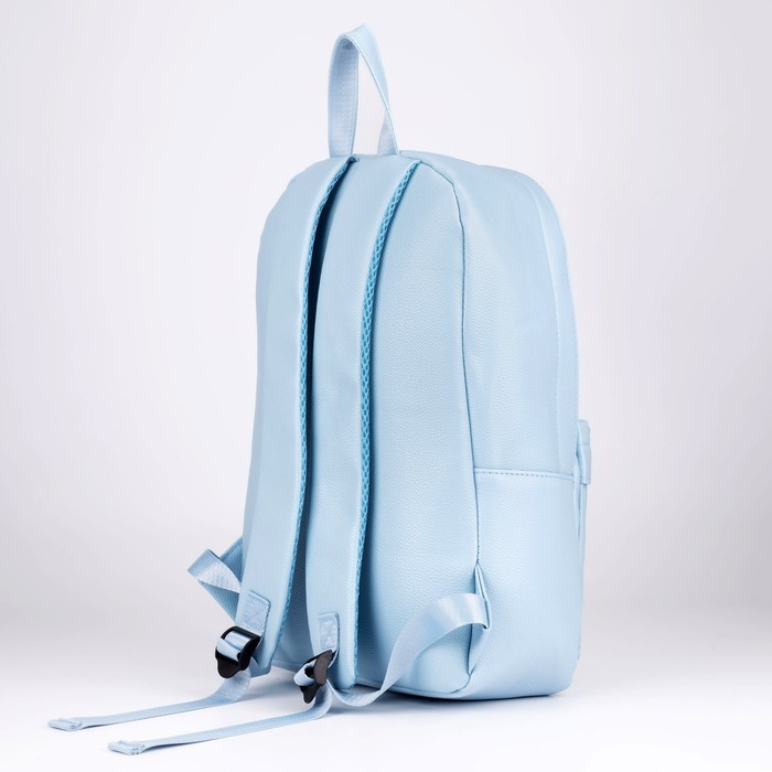 Рюкзак из искусственной кожи TEXTURA, 41 х 28 х 10 см, цвет голубой - фото 2 - id-p173293260