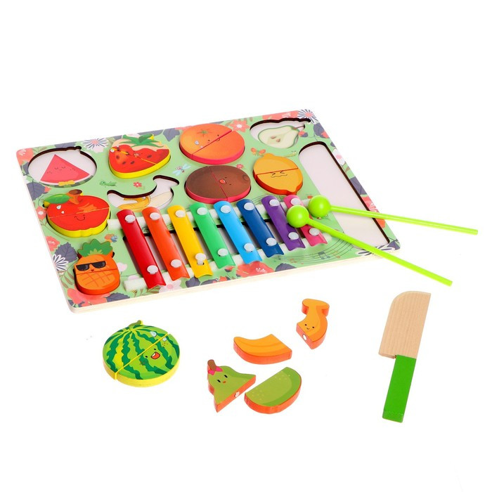 Детский развивающий набор «Музыкальные фрукты» 29,5 × 22 × 3 см - фото 1 - id-p173293586