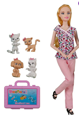Детский игровой набор кукла доктор врач Барби с аксессуарами ветеринар для девочек fb074 Fenbo Lucy - фото 3 - id-p173297338