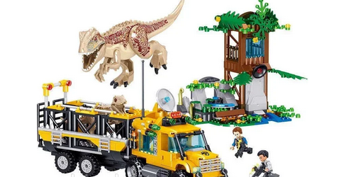 Детский конструктор Юрский период Jurassic world 1720 похищение динозавра мир Юрского периода лего - фото 3 - id-p173297346