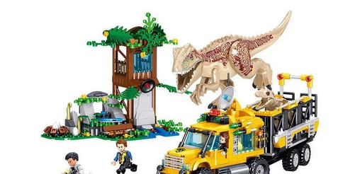 Детский конструктор Юрский период Jurassic world 1720 похищение динозавра мир Юрского периода лего - фото 4 - id-p173297346
