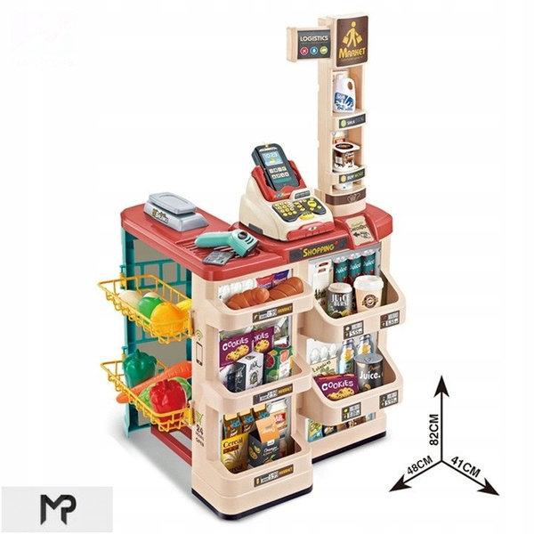 Детский игровой Магазин 668-78 Супермаркет с тележкой, продукты, 48 предметов, прилавок 79 см - фото 5 - id-p133492116