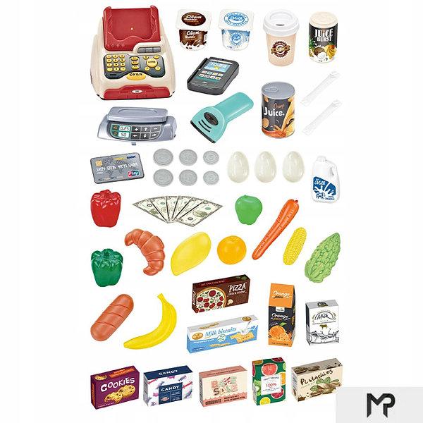Детский игровой Магазин 668-78 Супермаркет с тележкой, продукты, 48 предметов, прилавок 79 см - фото 9 - id-p133492116