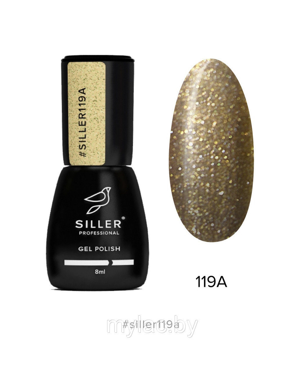 Гель-лак Siller №119A (брызги шампанского с блестками), 8мл