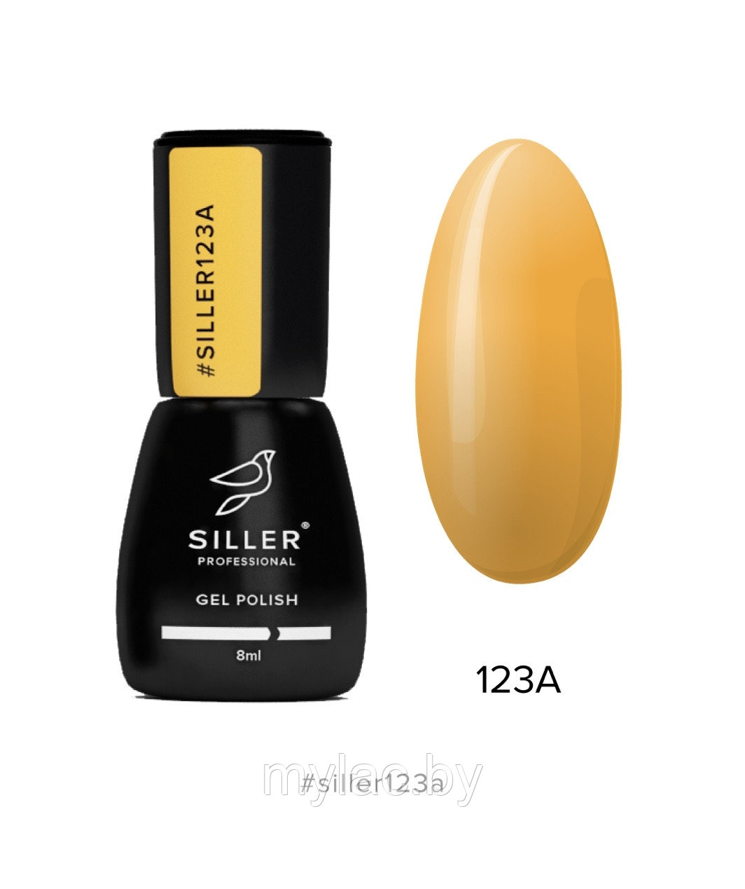 Гель-лак Siller №123A (абрикосовый), 8мл