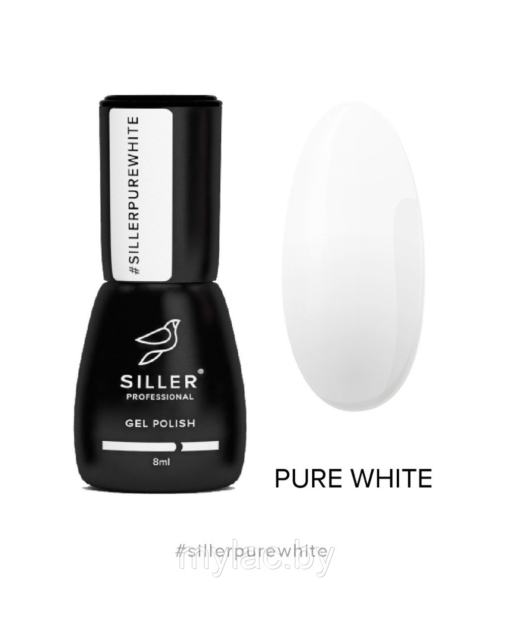Гель-лак Siller Pure White (белее белого), 8мл