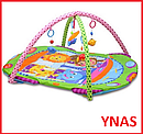 Детский игровой развивающий коврик центр HE0620 666-8 для малышей манеж с дугами и погремушками для младенцев, фото 6
