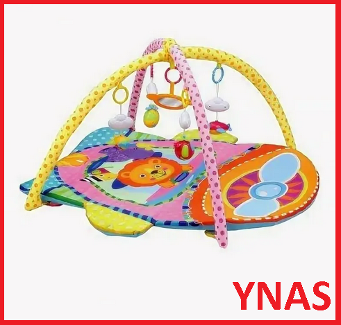 Детский игровой развивающий коврик центр HE0620 666-8 для малышей манеж с дугами и погремушками для младенцев