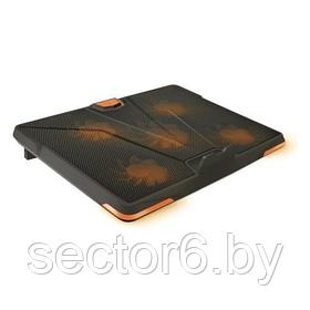CROWN  Подставка для ноутбука CMLS-133 ( до 19" Размер 390*295*30 мм , кулеры: D110mm*1+ D85mm*4, оранжевая