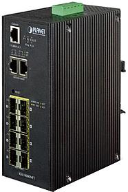 IGS-10080MFT индустриальный управляемый коммутатор PLANET IP30 Industrial 8* 100/1000F SFP + 2*10/100/1000T