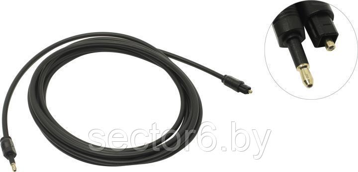 Кабель ODT(Toslink)-M --> mini Toslink 3.5mm -M OD4.0 3м UNDEFINED Кабель ODT(Toslink)-M --> mini Toslink, фото 2