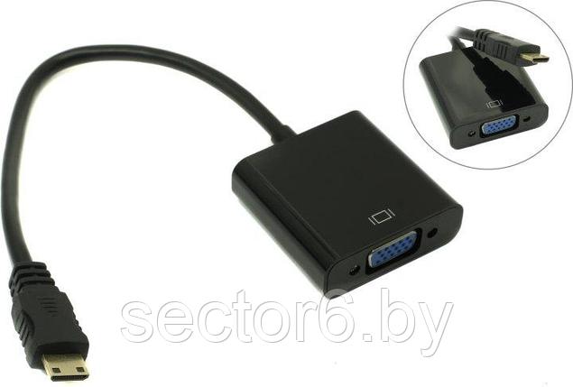 Кабель-адаптер miniHDMI --> VGA(15F) UNDEFINED Кабель-адаптер miniHDMI --> VGA(15F), фото 2