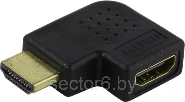 Переходник HDMI 19F -> HDMI 19M Г-образный плоский 270° левый UNDEFINED Переходник HDMI 19F -> HDMI 19M, фото 2