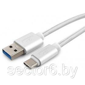 Cablexpert Кабель USB 3.0 CC-P-USBC03S-1.8M AM/Type-C, серия Platinum, длина 1.8м, серебро, блистер CABLEXPERT, фото 2