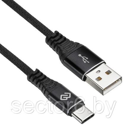 Кабель Digma TYPE-C-3M-BRAIDED-BLK USB (m)-USB Type-C (m) 3м черный Digma Кабель Digma TYPE-C-3M-BRAIDED-BLK, фото 2
