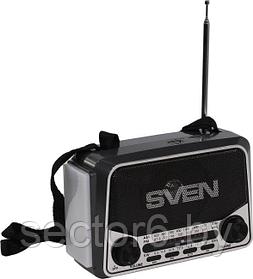 SVEN SRP-525 Gray  Радиоприёмник (3W FM/AM USB microSD Li-Ion фонарь) SVEN 11051467