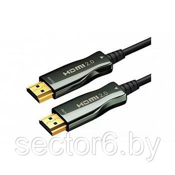 Wize AOC-HM-HM-50M Кабель HDMI, оптический, 50 м, 4K/60HZ, v.2.0, ARC, 19M/19M, черный, коробка WIZE Wize, фото 2