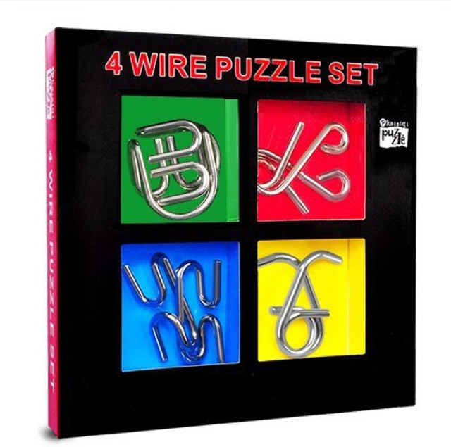 Набор металлических головоломок 4 wire puzzles set - фото 1 - id-p173330080