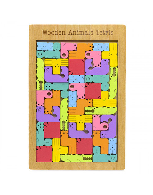 Головоломка деревянная Wooden Animal Tetris
