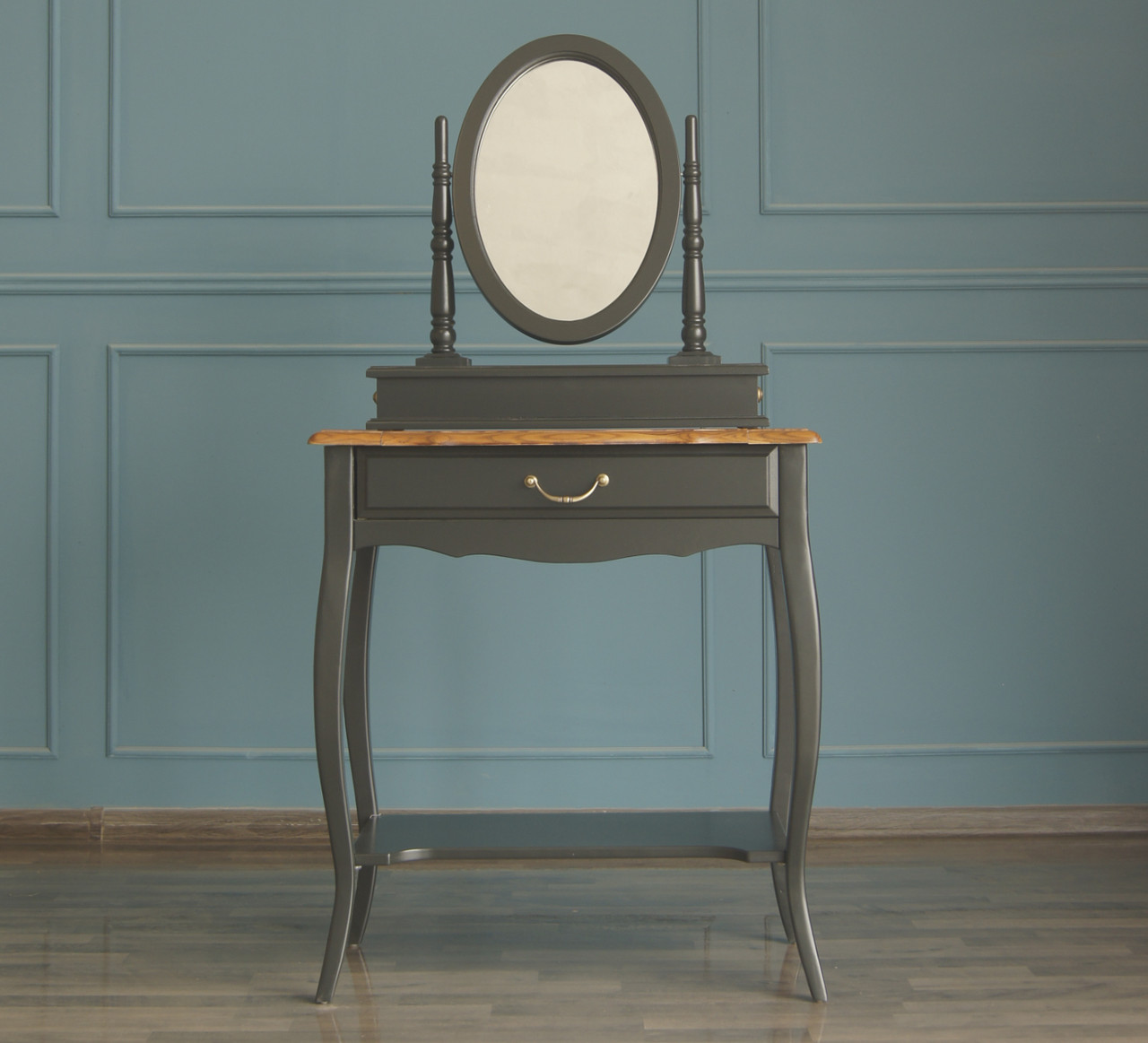 Туалетный столик "Leontina Black" с зеркалом