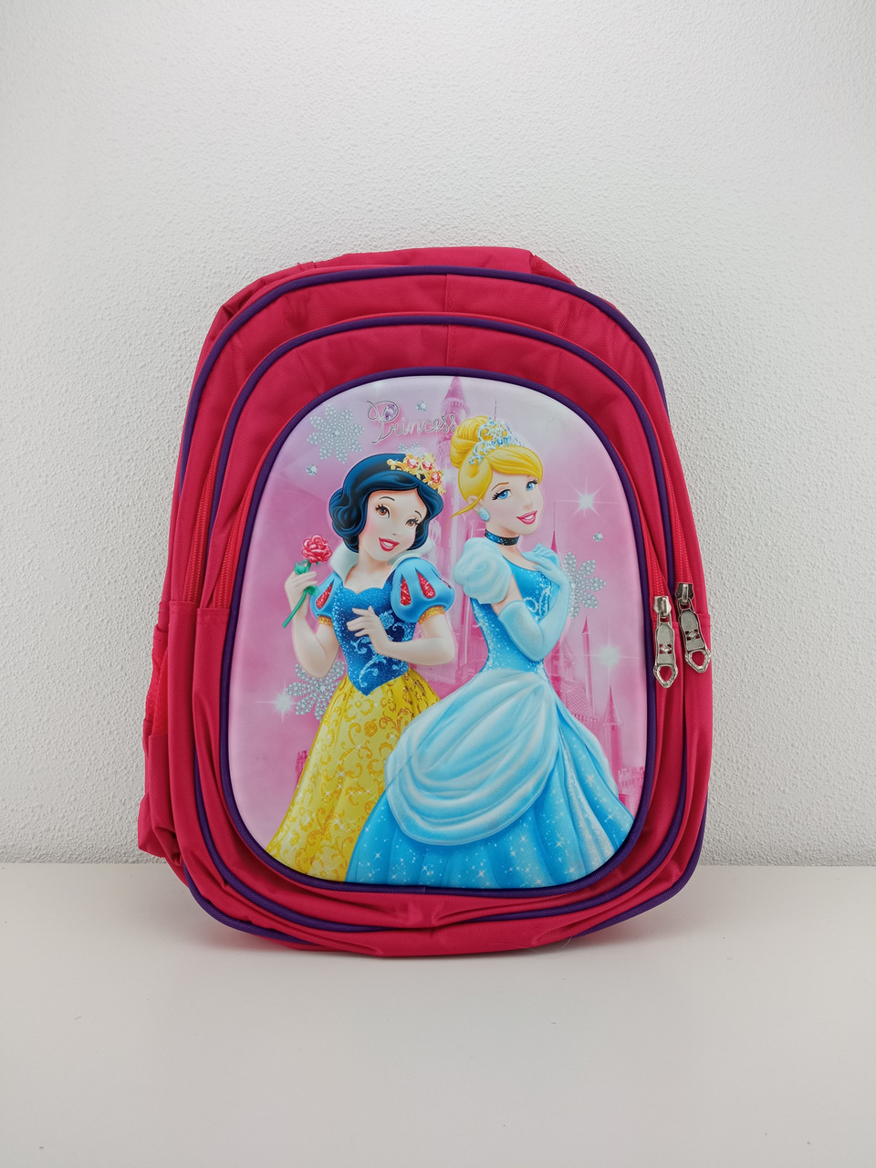Детский рюкзак для девочки "Принцессы Disney" красный розовый 38 х 27 см, фото 1