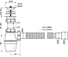 Сифон бутылочный ОРИО А-4001 1½"х40 с гибкой трубой 40х40/50 для кухонной мойки, Россия, фото 2