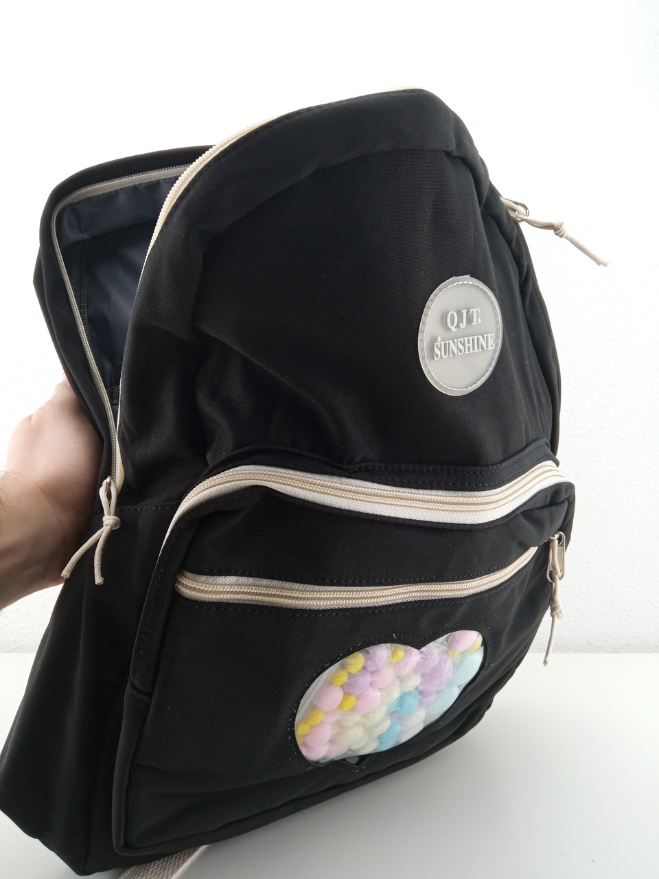 Рюкзак "QJT Sunshine" черный 38 х 30 см - фото 2 - id-p173349703